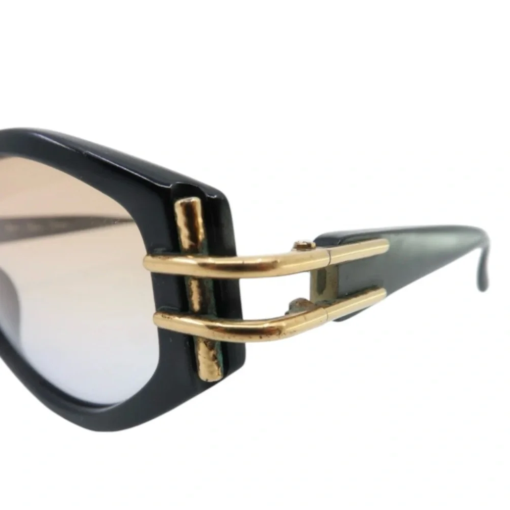 Paloma Picasso Killer Vintage Sunglasses Jet Black with Gold Hardware, Germany